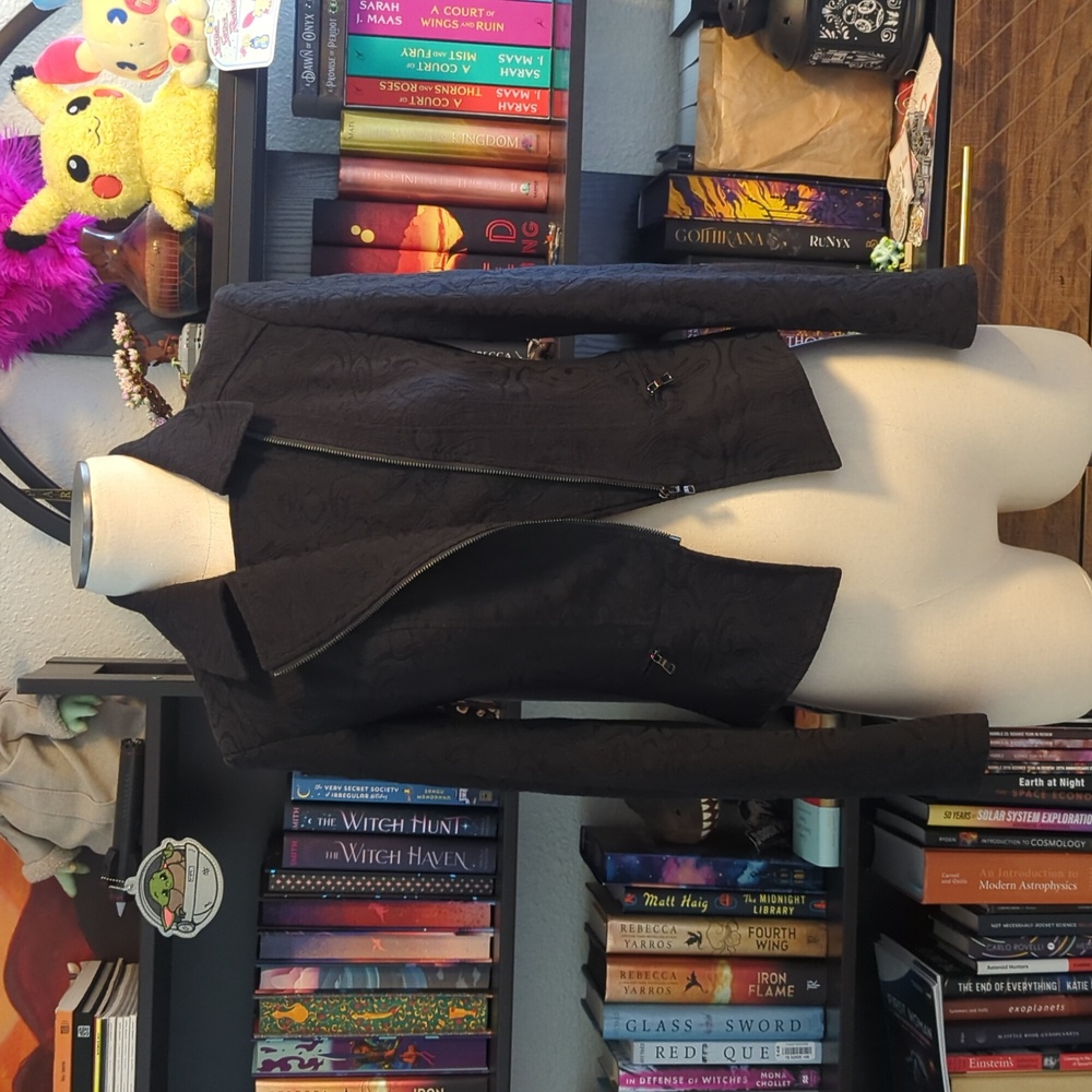 Angled zip motto jacket - Picture 6 of 9
